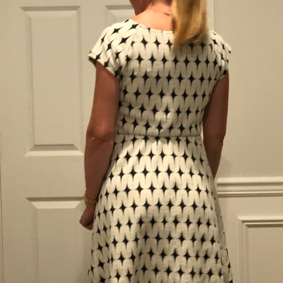 Off white and navy skater dress - Picture 2 of 2